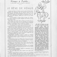0025 - Page sans numérotation - Vénus à Table.., par Gaston Derys. Le rêve de Vénus. Le chou farci à la phryné