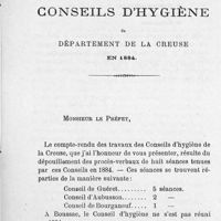 0057 - Page 55 - Rapport général sur les travaux des Conseils d'hygiène du Département de la Creuse en 1184