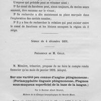 0019 - Page 71 - Séance du 4 décembre 1891 : Dr Albert Ruault : Sur une variété peu connue d'angine phlegmoneuse