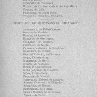 0019 - Page sans numérotation - Membres correspondants nationaux et étrangers