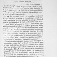 0011 - Page 82 - Dr E. Ménière : Observation de Sarcôme ossifiant de l'oreille moyenne chez un enfant de huit ans
