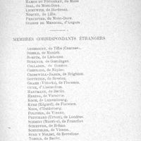 0016 - Page sans numérotation - Membres correspondants nationaux et étrangers