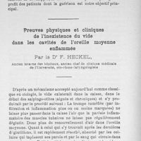 0015 - Page 14 - Dr F. Heckel : Preuves physiques et cliniques de l'inexistence du vide dans les cavités de l'oreille moyenne enflammée
