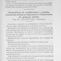0034 - Page 33 - M. Courtade : Propositions de modifications à certains articles des statuts et règlements et d'innovation de quelques articles