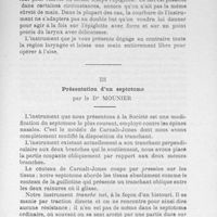 0058 - Page 57 - Dr Mounier : Présentation d'un septotome