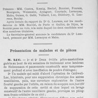 0017 - Page 16 - Séance du 23 février 1906 : Présentation de malades et de pièces
