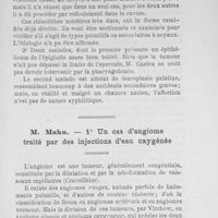 0018 - Page 17 - M. Mahu : 1° Un cas d'angiome traité par des injections d'eau oxygénée