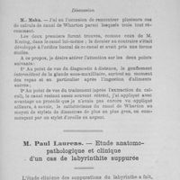 0038 - Page 37 - M. Paul Laurens : Etude anatomo-pathologique et clinique d'un cas de labyrinthe suppurée
