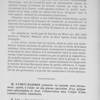 0059 - Page 58 - M. Lubet-Barbon : Présentation d'un malade opéré d'un polype naso-pharyngien