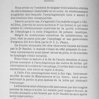 0089 - Page 88 - M. Guisez : Rétrécissement infranchissable congénital et cicatriciel de l'oesophage. Guérison par l'oesophagoscopie