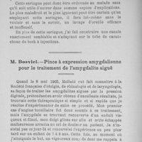 0097 - Page 96 - M. Bosviel : Pince à expression amygdalienne pour le traitement de l'amygdalite aiguë