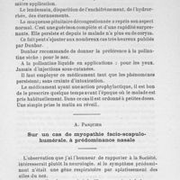 0018 - Page 17 - A. Pasquier : Sur un cas de myopathie facio-scapulo-humérale, à prédominance nasale
