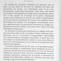 0043 - Page 42 - M.J. Glover : Laryngites traumatiques consécutives au tubage et rétrécissements laryngiens chez l'enfant