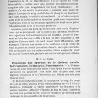 0017 - Page 15 - M. G. A. Weill : Résection des éperons de la cloison nasale. Instruments. Technique. Pansements