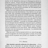 0071 - Page 69 - Dr J. Bosviel : Des kystes pseudo-sébacés du pharynx