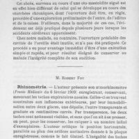 0112 - Page 110 - M. Robert Foy : Rhinométrie