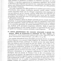 0048 - Page 44 - Analyses. Sur les effets physiologiques de l'état variable en général et des courants alternatifs en particulier, par A. d'Arsonval. Revue internationale d'électrothérapie... / Action physiologique des courants alternatifs à grande fréquence. Mode de production et technique de leur emploi, par A. d'Arsonval. Archives d'électricité médicale expér. et clin... Revue internationale d'électrothérapie...