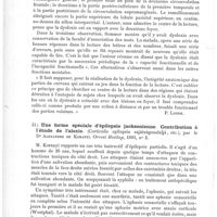 0052 - Page 48 - Analyses. Neuropathologie. La dyslexie, trouble fonctionnel, par Somner (Aus den Sitzungsberichten des Würzburger. Physik. med. Gesellschaft... / Une forme spéciale d'épilepsie jacksonienne. Contribution à l'étude de l'alexie (Corticalis epilepsia sajàtsàgosalaljà, etc.), par le Dr Alexandre de Koranyi. Orvosi Hetilap...