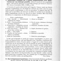 0085 - Page 81 - Analyses. Neuropathologie. Un cas atypique de sclérose en plaques, par A. Moraga. Boletin de la policlinica especial, del Dr A. Moraga... / Remarques cliniques sur le goitre exophtalmique avec observations sur une étiologie possible (Clinical remarks on the exophtalmic goitre ; urth special references to its possible etiology), par George F. Johnston. The Lancet... / Sur le bégaiement hystérique (Ueber hysterisches Stottern), par Higier. Berliner klinische Wochenschrift...