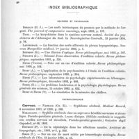 0098 - Page 94 - Sociétés savantes. Société de neurologie et de psychiatrie de Kazan. Séance du 31 octobre 1893. De l'innervation des vaisseaux de la langue, par Iserguine... Travail du laboratoire du Professeur Miloslovski / Index bibliographique