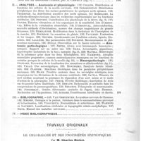 0101 - Page 97 - Sommaire du n° 4 / Travaux originaux. Le chloralose et ses propriétés hypnotiques, par M. Charles Richet