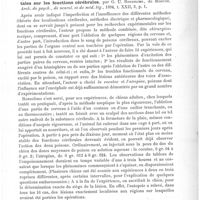 0111 - Page 107 - Analyses. Anatomie, physiologie. La distribution sensitive des nerfs spinaux, par W. Thorburn. Brain... / La méthode chirurgico-toxique dans les recherches expérimentales sur les fonctions cérébrales, par G. U. Rossolimo... Arch. de psych., de neurol. et de méd. lég...