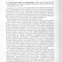 0127 - Page 123 - Analyses. Neuropathologie. Tachycardie et asystolie dans les compressions du pneumogastrique, par C.-E. Renaud. Thèse de Paris, 1893 / Polymyosite aiguë et neuromyosite (Ueber acute Polymyositis und Neuromyositis), par Senator. Deutsche medecinische Wochenschrift...