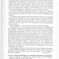 0148 - Page 144 - Analyses. Neuropathologie. Sur la polynévrite et la paralysie ascendante aiguë à la suite de l'influenza, par E. Leyden (d'après une communication faite à la Société de psychologie et de neuropathologie de Berlin). Zeitsch. f. klin. Med... / De la forme névritique de l'atrophie musculaire progressive (Om den progressiva muskelatrofiens neurola form), par J. E. Edgren. Conférence clinique. Hygiea...