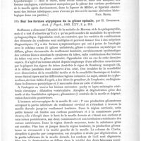 0175 - Page 171 - Analyses. Anatomie pathologique. Altérations des cordons postérieurs de la moelle épinière dans le diabète sucré (Changes in the posteriors columns of the spinal cord in diabetes mellitus), par R. T. Williamson. British Medical Journal... / Sur les formes atypiques de la gliose spinale, par H. Oppnheim. Arch. f. Psych...