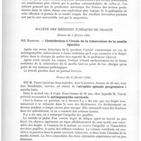 0186 - Page 182 - Sociétés savantes. Sociétés des médecins de Vienne. Séance du 23 février 1894. Obersteiner. Sur la nature et la pathogénie de l'affection médullaire dans le tabes / Société des médecins tchèques de Prague. Séance du 5 février 1894. Haskovec. Contribution à l'étude de la tuberculose de la moelle épinière / Séance du 12 février 1894. Atrophie spinale progressive [M. Vesely] / Syringomyélie cervicale [M. Vesely]
