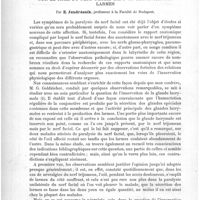 0190 - Page 186 - Travaux originaux. Sur le rôle du nerf facial dans la sécrétion des larmes, par E. Jendrassik...