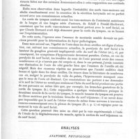 0196 - Page 192 - Travaux originaux. Sur le rôle du nerf facial dans la sécrétion des larmes, par E. Jendrassik... / Analyses. Anatomie, physiologie. Contribution à l'étude du faisceau de Meynert ou faisceau rétro-reflexe, par M. A. Van Gehuchten. Bulletin de l'Académie royale de médecine de Belgique...