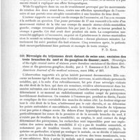 0212 - Page 208 - Analyses. Thérapeutique. Casuistique du massage. Crampe de l'accessoire (Massagekasuistik. Accessoriuskrampf), par Reihardt Natvig. Norzk Magazin f. Logevidensk... / Névralgie du trijumeau droit datant de seize ans ; excision des trois branches du nerf et du ganglion de Gasser ; mort (Neuralgia of the right cranial nerve of sixteen years duration : excisione of the three divisions at the gassieran ganglion ; death), par J. T. Eskridge et E. J. Baker. The American Journal of the medical sciences...
