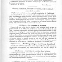 0216 - Page 212 - Sociétés savantes. Société de thérapeutique. Séance du 14 février 1894. Accidents dus au chloralose / Société de psychiatrie et de neurologie de Berlin. Séance du 12 mars 1894. Ptosis congénital de l'oeil droit [Bernhardt] / Tumeur de la moelle [Bruns] / Oestreicher. Troubles psychiques dus à l'usage du sulfonal / Jellinek. Sur l'état du cervelet dans les tables / Société de neurologie et de psychiatrie de Moscou. Séance du 17 décembre 1893. De l'hématomyélie centrale, par Minor...