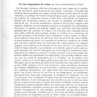 0312 - Page 308 - Sociétés savantes. Congrès médical international de Rome (Suite). Un cas de syringomyélie causé par la lèpre (Un caso de syringomielia dipendente dalla labbra), par Souza-Martins... / La trépanation du crâne, par Lucas-Championnière...