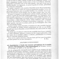 0329 - Page 325 - Analyses. Anatomie, physiologie. Contribution à l'étude d'un nouveau mode de la sensibilité cutanée : « Sensibilité hygrique », par R. Tambroni. Rivista sperim. di frenatria... / Anatomie pathologique. Contribution à l'étude des tumeurs névrogliques de la moelle épinière (Syringomyélie à type spasmodique), par Raymond. Archives de neurologie...