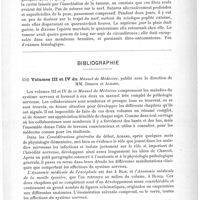 0375 - Page 371 - Sociétés savantes. Académie de chirurgie de Philadelphie. Séance du 6 novembre 1893. S.-K. Morton. Tumeur dans la gaine du sciatique / Bibliographie. Volumes III et IV du Manuel de médecine, publié sous la direction de MM. Debove et Achard