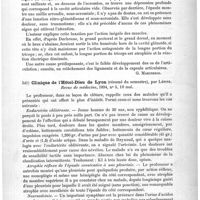 0399 - Page 395 - Analyses. Neuropathologie. Luxation hémiplégique de l'articulation de l'épaule dans un cas de paralysie cérébrale infantile (Hemiplegische Luxation des Schultergelenks bei cerebralen Kinderlähmung), par E. Remak. Berliner klinische Wochenschrift... / Clinique de l'Hôtel-Dieu de Lyon (résumé du semestre), par Lépine. Revue de médecine...