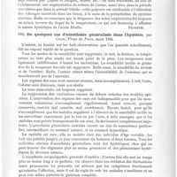 0429 - Page 425 - Analyses. Neuropathologie. Fièvre hystérique, équivalent thermique de l'accès (Felbre isterica come equivalente termico dell'accesso), par Santangelo Spoto. Gazetta degli Ospedali... / De quelques cas d'anesthésie généralisée dans l'hystérie, par Colin. Thèse de Paris... 1894