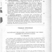 0469 - Page 465 - Sommaire du n° 16 / Travaux originaux. Polynévrite récidivante, envahissement des nerfs crâniens et diplégie faciale, par J. Targowla