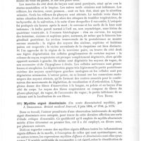 0499 - Page 495 - Analyses. Anatomie pathologique. Cas de paralysie bulbaire unilatérale subaiguë avec autopsie (A case of subacute unilateral bulbar palsy, with autopsy), par Alfred Wiener. The New-York medical Journal... / Myélite aiguë disséminée (On acute disseminated myelitis), par J. Dreschfeld. British medical Journal...