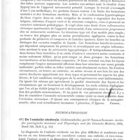 0502 - Page 498 - Analyses. Anatomie pathologique. La mésoneurite noduleuse, par Vanlair. Archives de neurologie... / Neuropathologie. De l'embolie cérébrale (Gehirnembolie), par Dr Nicolas Saveliew. Archiv für patologische Anatomie und Physiologie und für klinische Medicin...