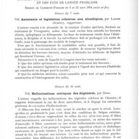 0515 - Page 511 - Sociétés savantes. Congrès des aliénistes et neurologistes de France et des pays de langue française. Session de Clermont-Ferrand du 6 au 11 août 1894 (suite et fin). Séance du 7 août. Assistance et législation relatives aux alcooliques, par Ladame... / Séance du 10 août. Hallucinations oniriques des dégénérés, par Régis / Cas de neurasthénie traité par la trépanation, par Levillain...