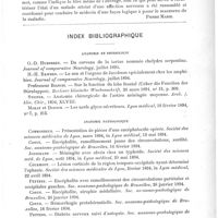 0523 - Page 519 - Bibliographie. Diagnostic des maladies nerveuses, par P. J. Möbius... Leipzig, Vogel, 1894... / Index bibliographique