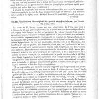 0547 - Page 543 - Analyses. Thérapeutique. Tuberculose primitive des lames vertébrales (A case of primary tuberculosis of the laminae and spinous processes of the vertebral column), par Roberts. Annals of Surgery... / Du traitement chirurgical du goitre exophtalmique, par Solary. Th. Paris, 1894 / Du traitement opératoire des tics douloureux (Om trigeminusneuralgiernas operativa behandling), par M. le Professeur John Berg