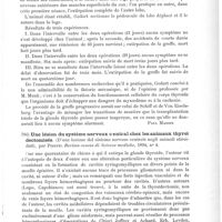 0563 - Page 559 - Analyses. Anatomie et physiologie. Recherches sur la transplantation progressive de la glande thyroïde chez le chien, par le Dr Godart. Journal de la Soc. royale des sciences méd. et natur... / Une lésion du système nerveux central chez les animaux thyroïdectomisés (D'una lesione del sistema nervoso centale negli animali stiroidati), par Pisenti. Revista veneta di Scienze mediche...
