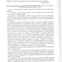 0595 - Page 591 - Analyses. Neuropathologie. Sur quelques points de controverse dans la pathologie des paralysies faciales périphériques, par le Dr Koloman Pandi. Magyar Orvosi Archivum... / Sur quelques cas particuliers de tabes dorsal, par le Dr I. Knatek. Casopis ceskych lékaru...