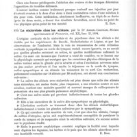 0697 - Page 693 - Analyses. Psychiatrie. Note sur trois cas de guérison, après longue durée de la folie, par le Dr Champbell. American Journal of Insanity... / Folie consécutive à une ovaro-salpingectomie, par le Dr Régis. American Journal of Insanity... / La sialorrhée chez les aliénés, par le Dr Andrea Cristiani. Rivista sperimentale di Frenatria... / Histoire d'une idée fixe, par le Dr Pierre Janet. Revue philosophique...