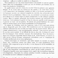 0145 - Page 141 - Société de neurologie de Paris. Séance du 7 juillet 1910. Communications et présentations. XI. Sur un cas d'encéphalite à prédominance cérébelleuse, par MM. Alphonse Baudouin et Henri Français / XII. Un cas de névrite du trijumeau avec atrophie des muscles masticateurs, par MM. M. Ferry et R. Gauducheau... (Travail du service du Professeur Dejerine) (Présentation de malade)