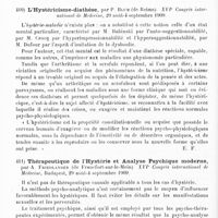 0330 - Page 326 - Analyses. Neurologie. Études spéciales. Dystrophies. Gangrène symétrique des extrémités d'origine radiculaire probable. Réaction méningée chronique et latente de nature indéterminée, par A. Gilbert et Maurice Villaret. L'Encéphale... / Névroses. L'hystéricisme-diathèse, par P. Blum... XVIe Congrès international de médecine... / Thérapeutique de l'hystérie et analyse psychique moderne, par A. Friedlander... XVIe Congrès international de médecine... / Traitement chirurgical de l'épilepsie, par Fedor Krause... XVIe Congrès international de médecine...